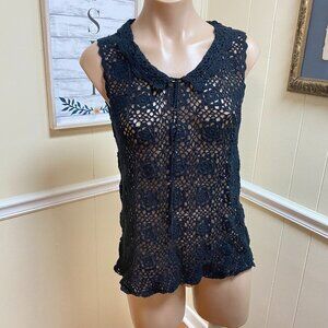 Vintage Y2K Anthropologie ESCIO crochet tunic
